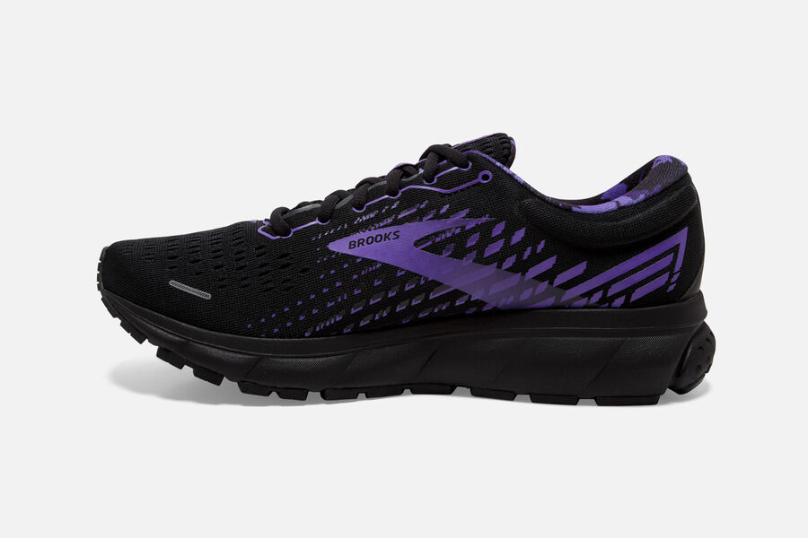 Ghost 13 Road Brooks Running Shoes NZ Mens - Black/Purple - EHCJIS-759